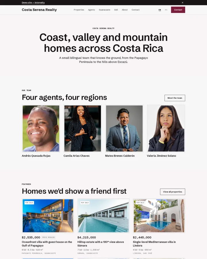 The Colectivo · Bordeaux design on the demo site